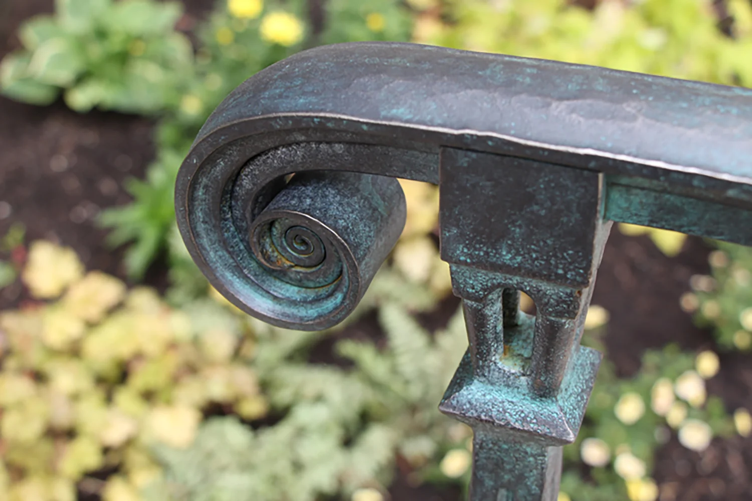 Figure 20: Two decorative elements on one of the new railings installed on Glencairn’s front steps.