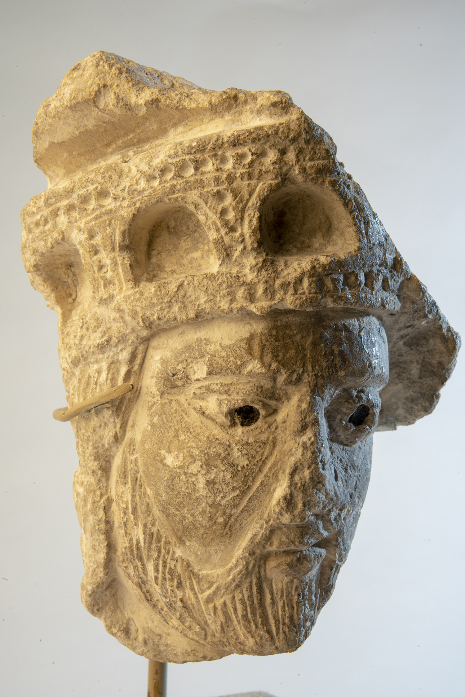 Figure 16: Head of a King, limestone, from the Church of Saint-Lazare, Autun, France (09.SP.2).