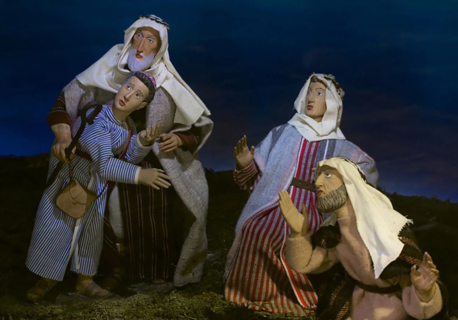 Figure 4: The Annunciation to the Shepherds, one of the Nativity scenes from the Eisenhower White House now on exhibit in Gettysburg. Photo: Ed Gyllenhaal.