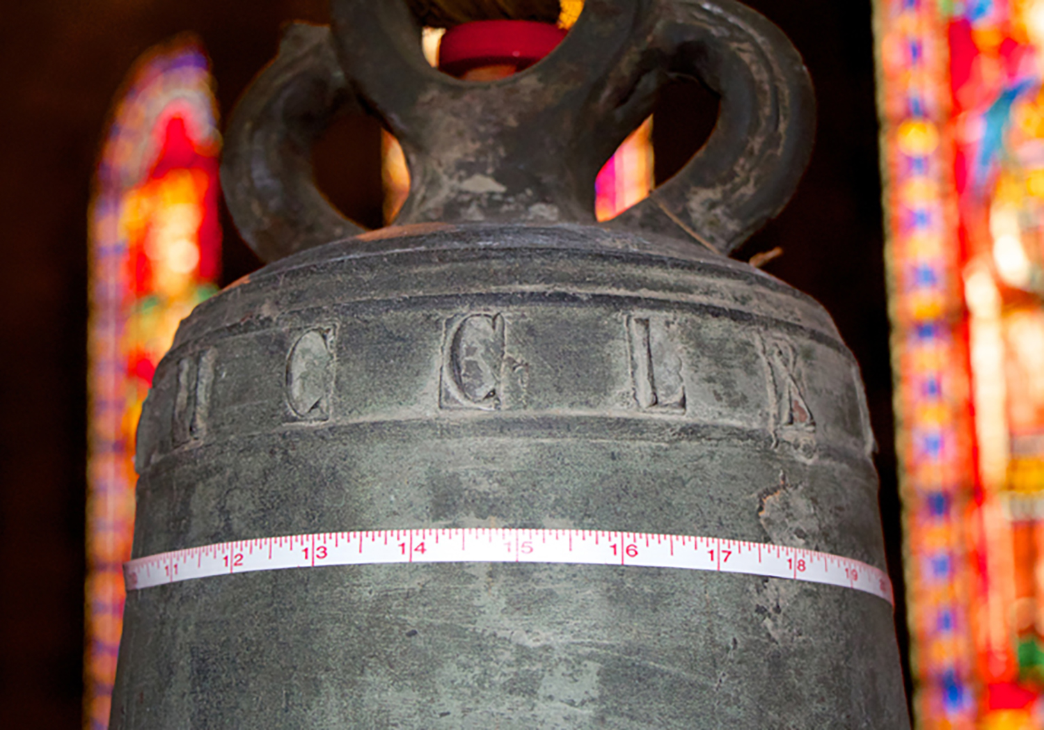 Figure 3: Inscription on 1297 Bell on East Side of Great Hall