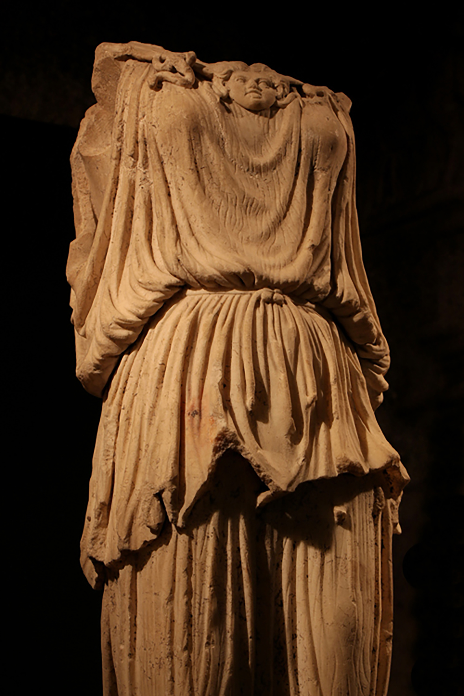 Statue of the Roman goddess Minerva-Victoria in Glencairn's Roman and Early Christian Gallery.