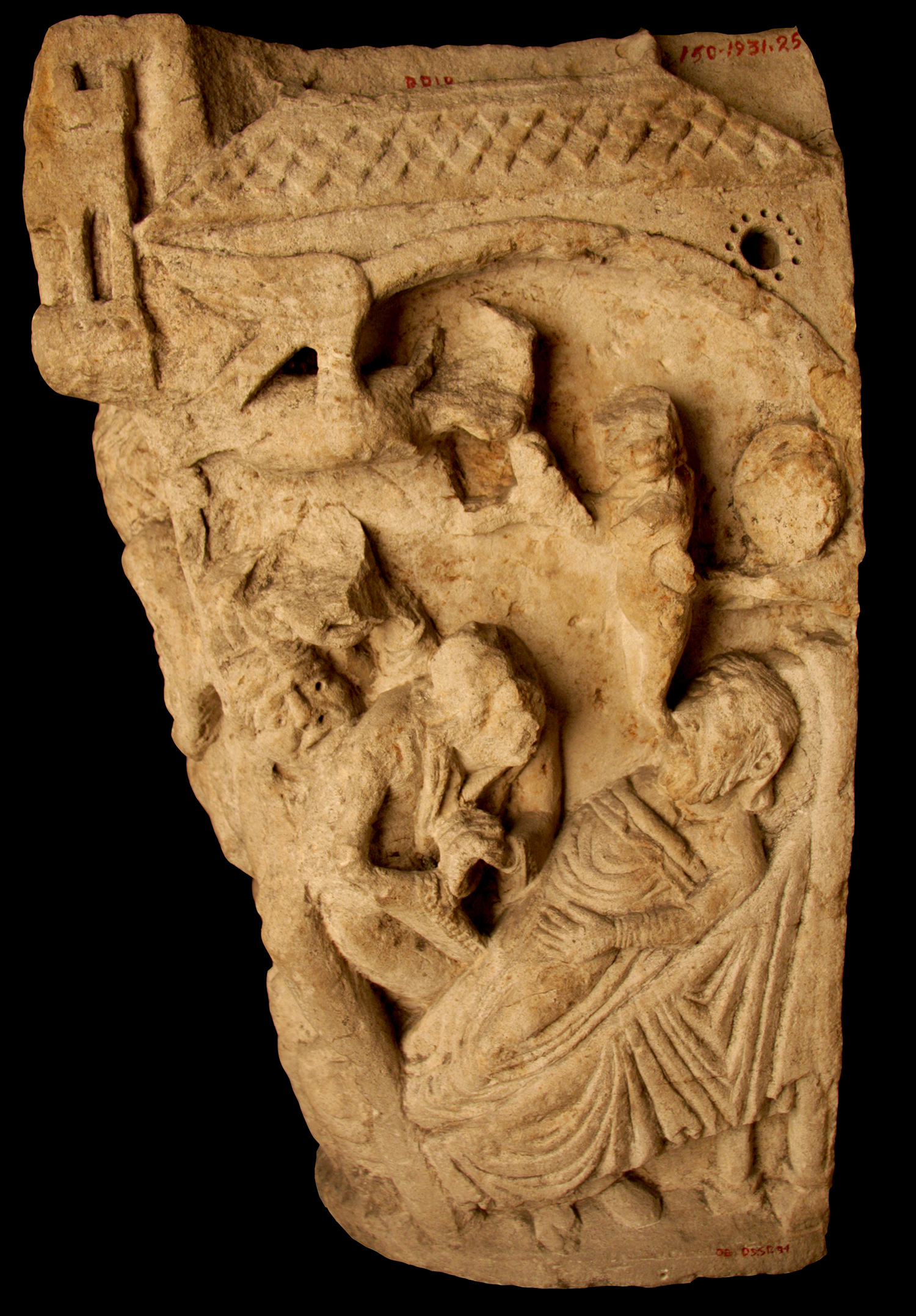 Figure 3: The death of Dives is depicted on the right-hand face of the capital.