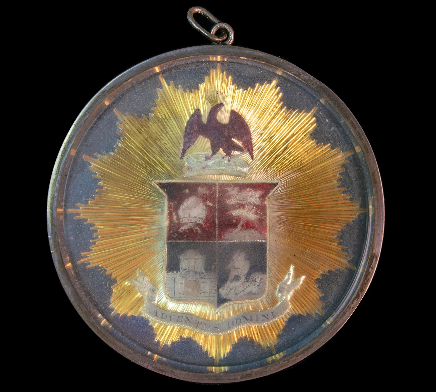Figure 7: The first medallion produced by the Academy featured an eagle above the shield. This would later be replaced by a lion.
