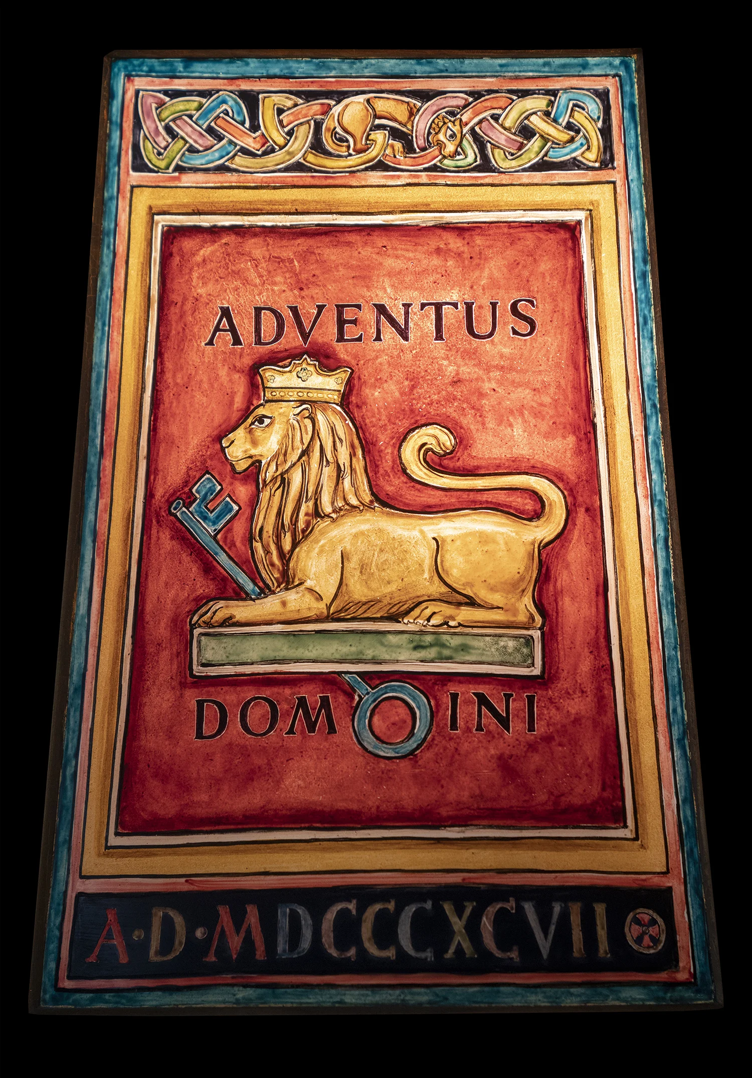 Figure 17: A crowned lion with a key beneath his paws.
