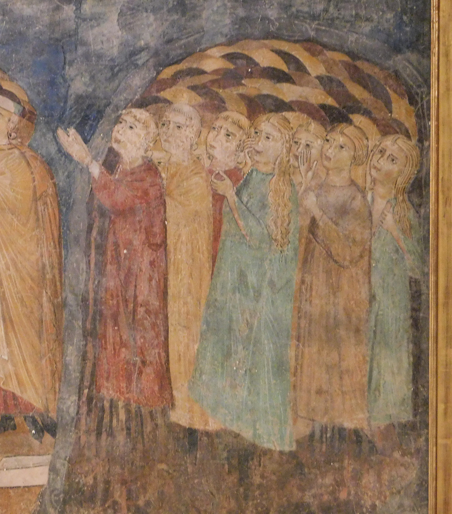 Figure 5. Detail of figure 2: The Second Coming of Jesus —resurrected souls chained for their sins. Photograph by Jonathan Kline.