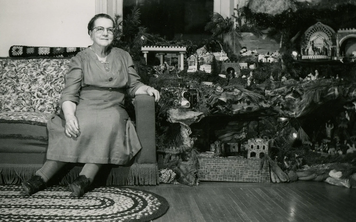 Folk artist Jennie Trein (1879-1977) created her first Christmas putz in 1908, and for the next six decades she built a new one each year—complete with lights, sound effects, and narration. The Trein putz, which grew to include over 1000 pieces, was part of the Advent season for generations of visitors who were invited into her living room to view the display.