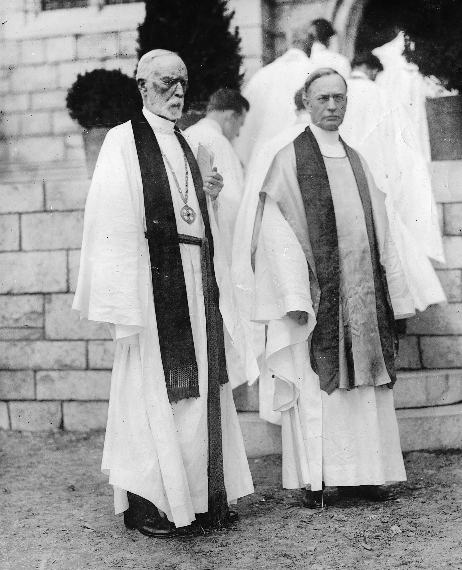 Figure 8: Bishop Emeritus William F. Pendleton (left) stands beside his brother, Bishop Nathaniel D. Pendleton, on dedication day.
