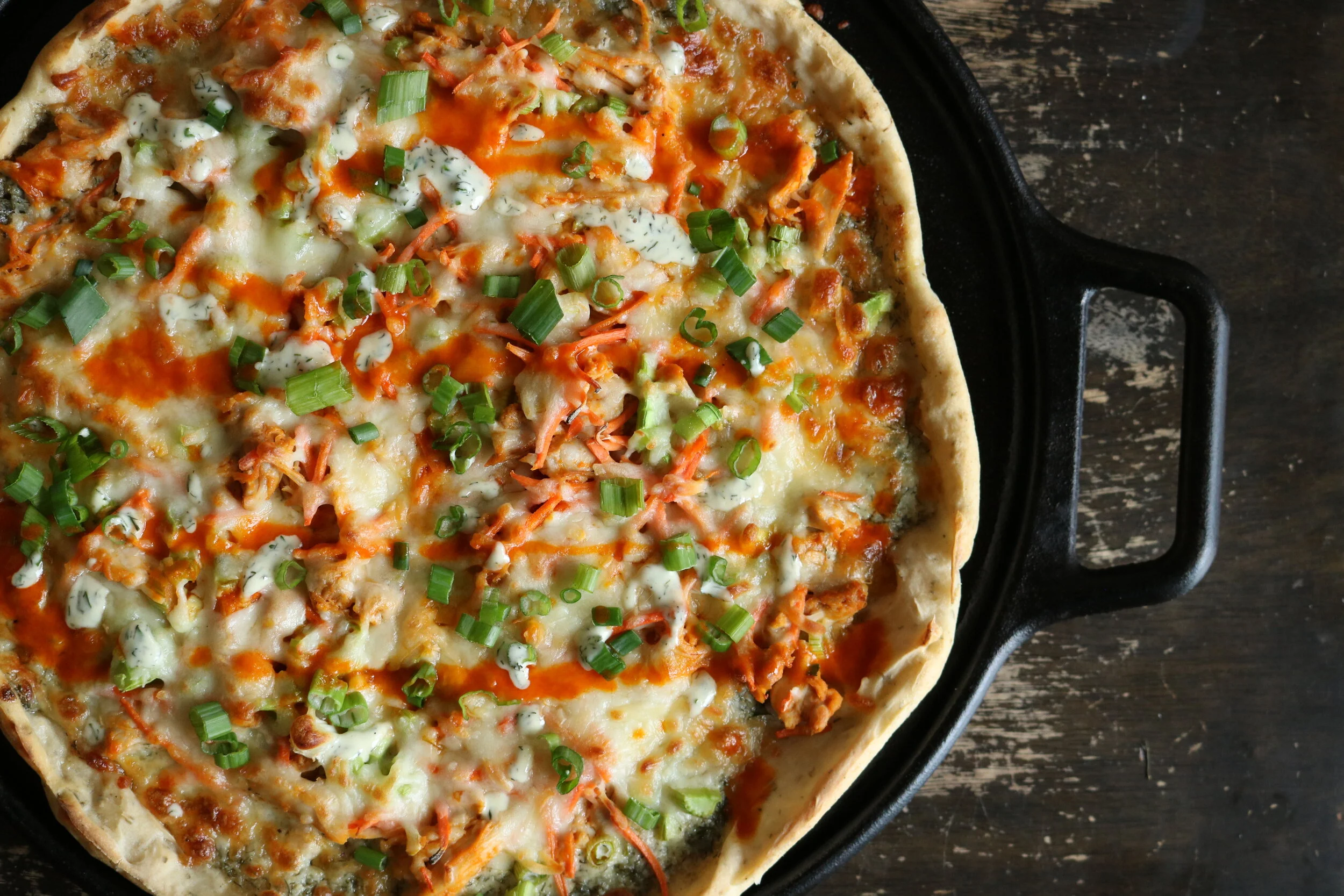 Buffalo Chicken Ranch Pizza