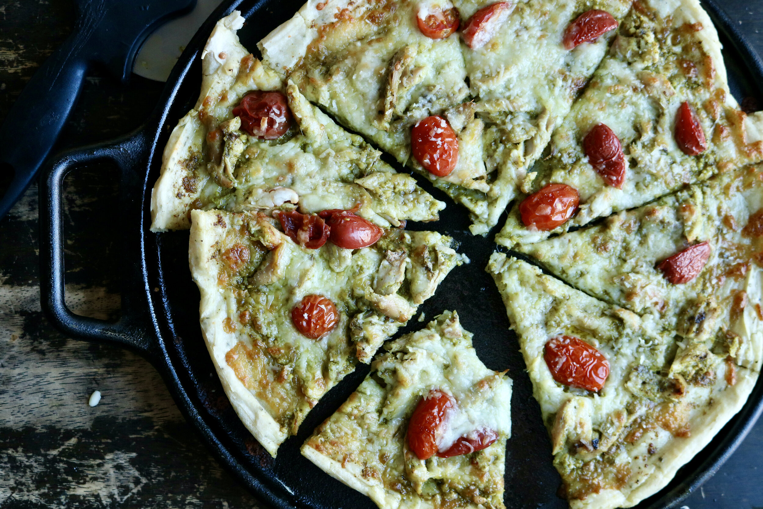 Pesto Chicken Pizza