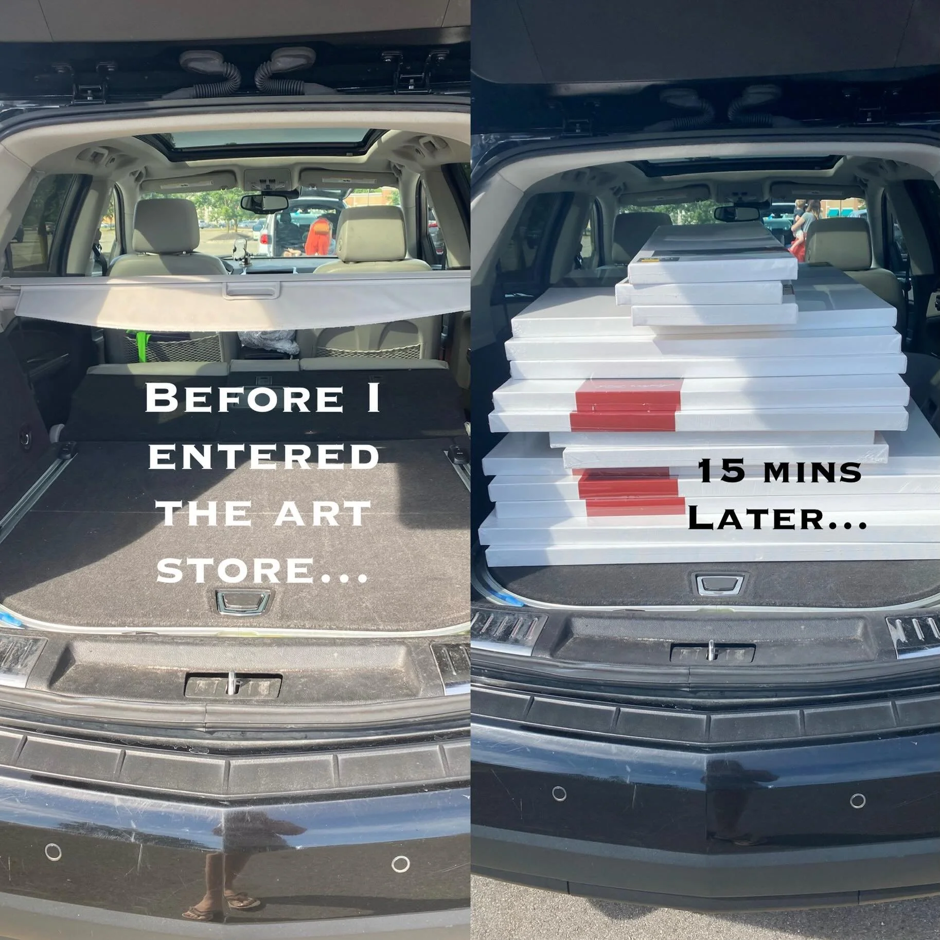 Do you know what this means?!

YES, I was on a mission and YES, I have an art show coming up! 😊

I may have purchased a good bulk of the canvas&rsquo; at a local art store, and I can tell you that what is in my mind for them is so EXCITING!!!

It do
