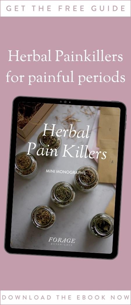 Free Herbal Painkillers Ebook to support painful periods and medication