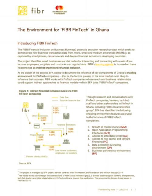 FIBR Briefing Note - June 2016