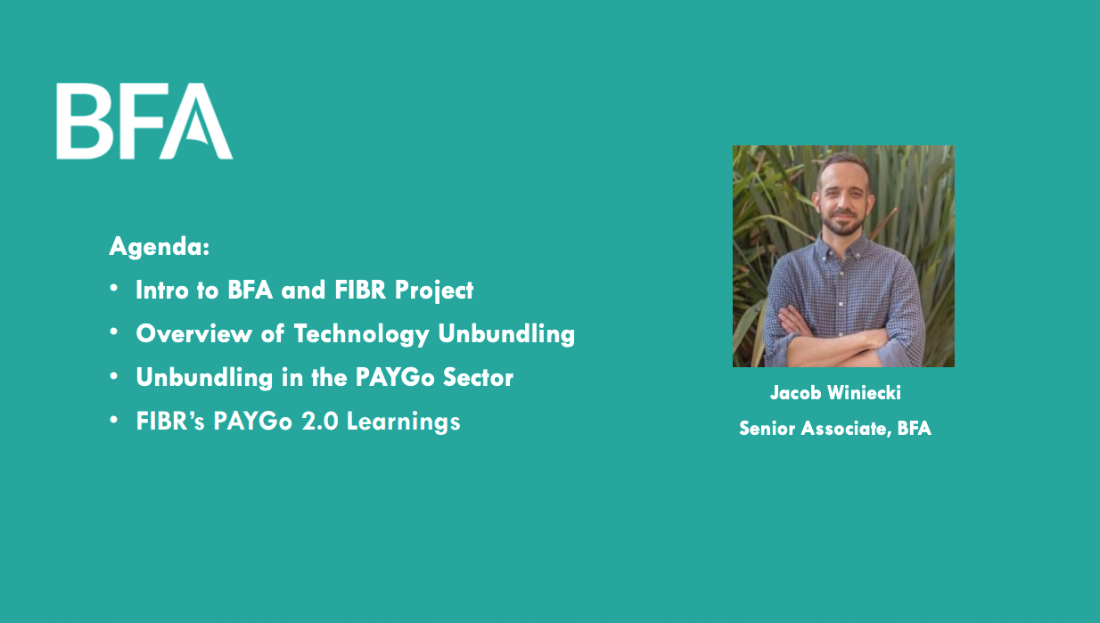 Webinar Presentation - HOW UNBUNDLING OF THE PAYGO BUSINESS MODEL IS DRIVING MARKET EXPANSION