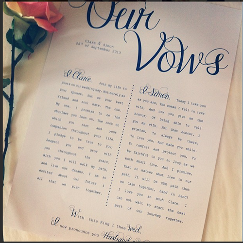 Help me write my own vows