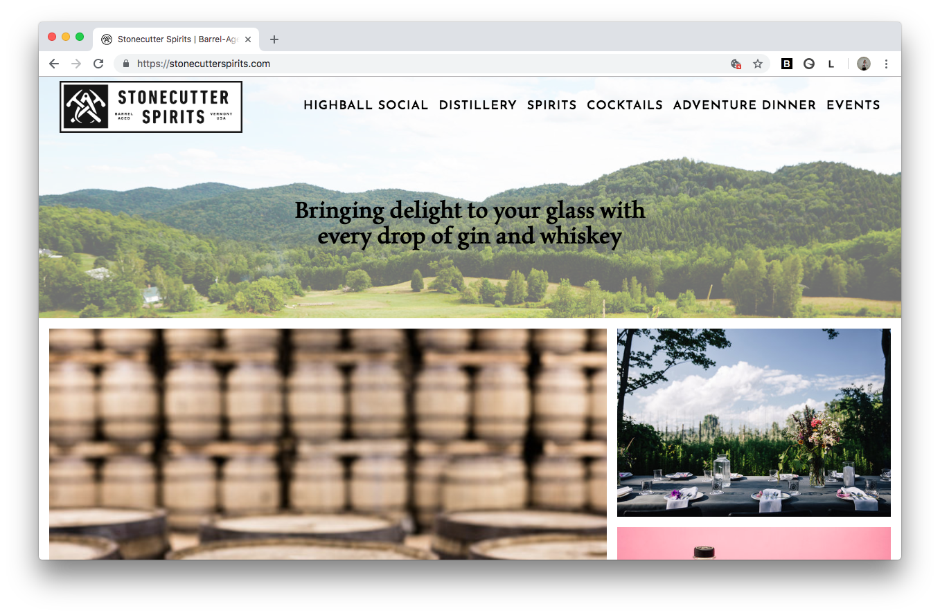 Stonecutter Spirits is a woman-led craft distillery making thoughtful gin and whiskey on the edge of the mountains in rural Vermont. Their venturesome spirit and network provide rich and captivating photography.