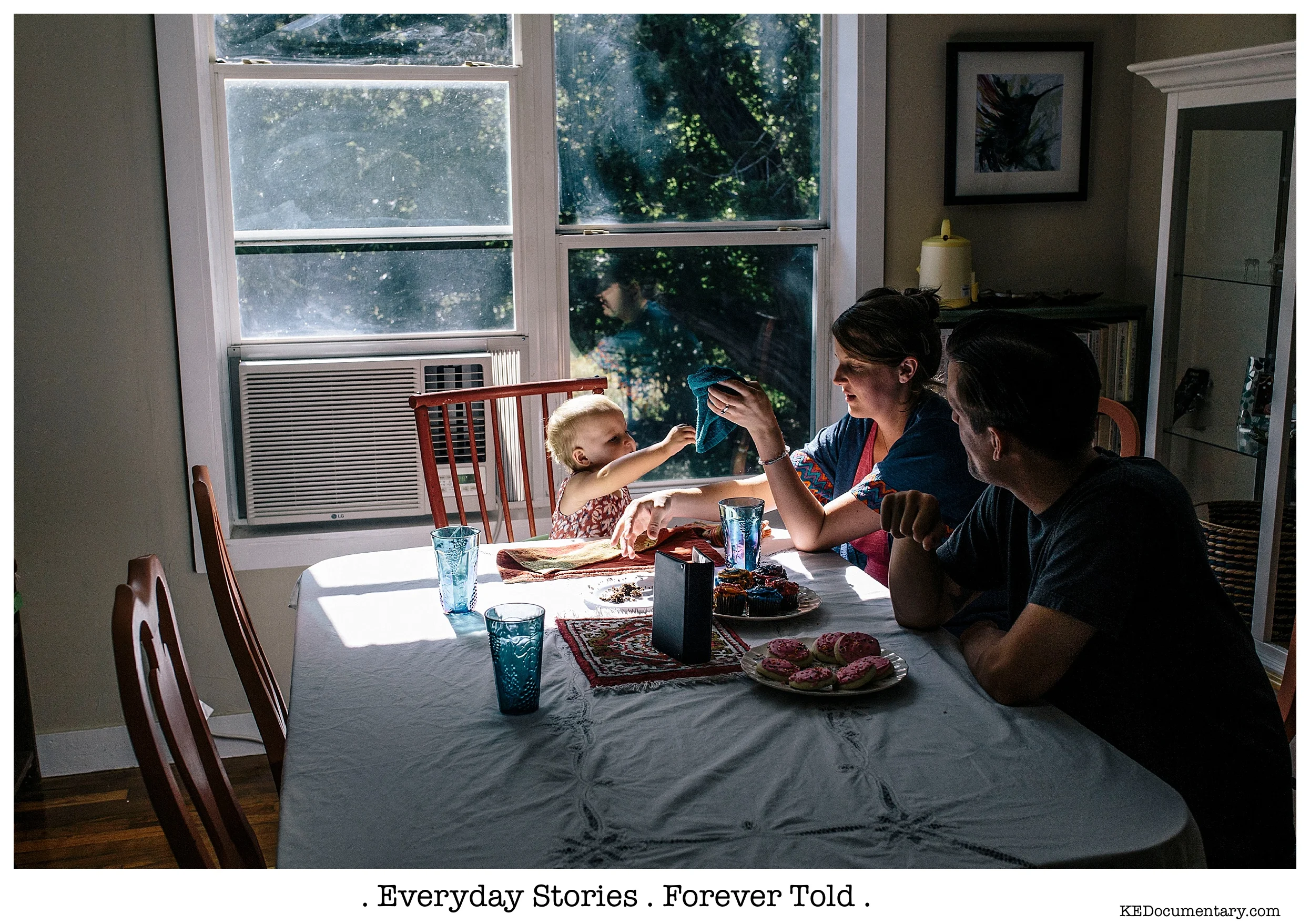 family at the dinner table