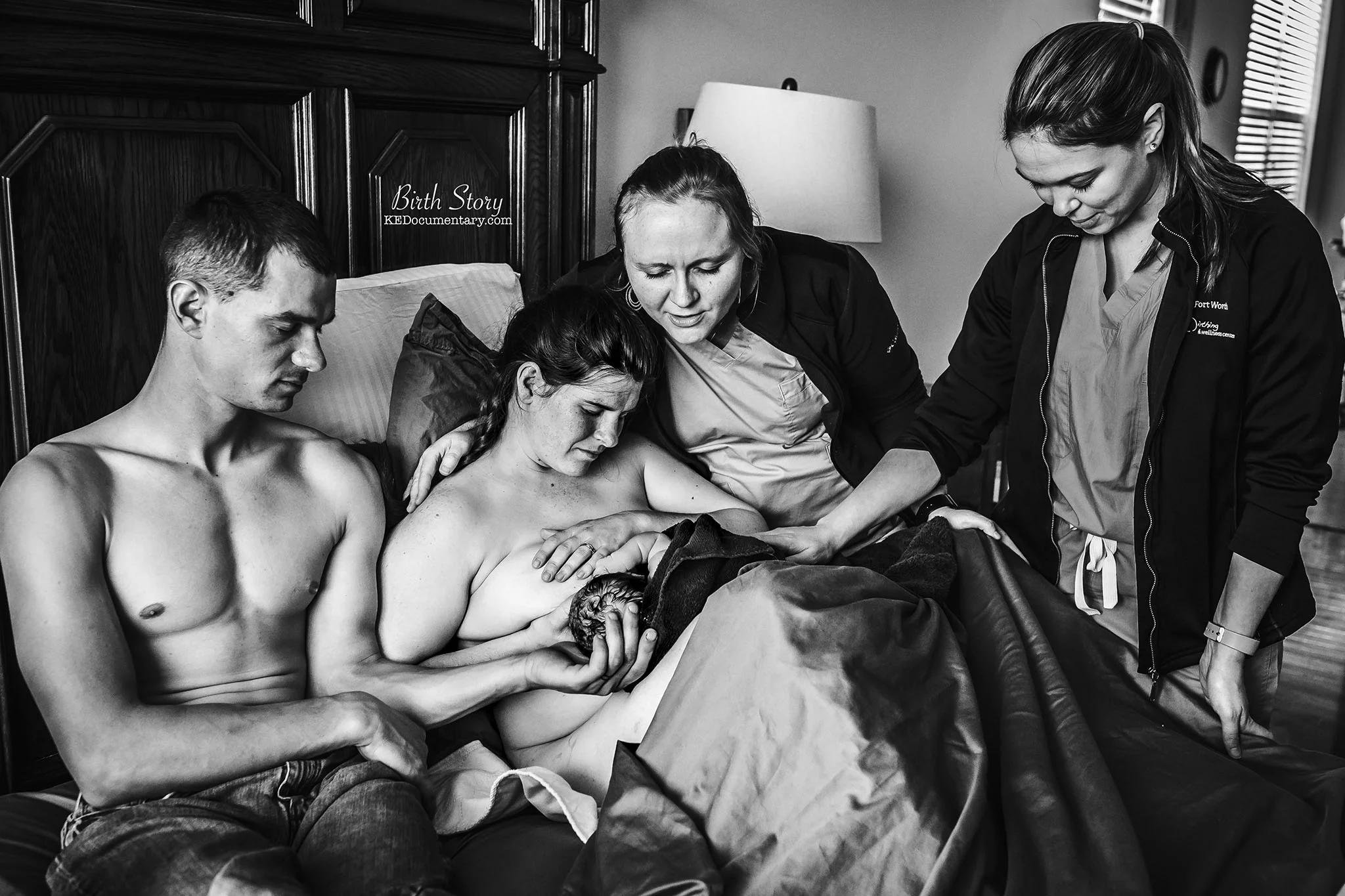 praying over a new baby after giving birth