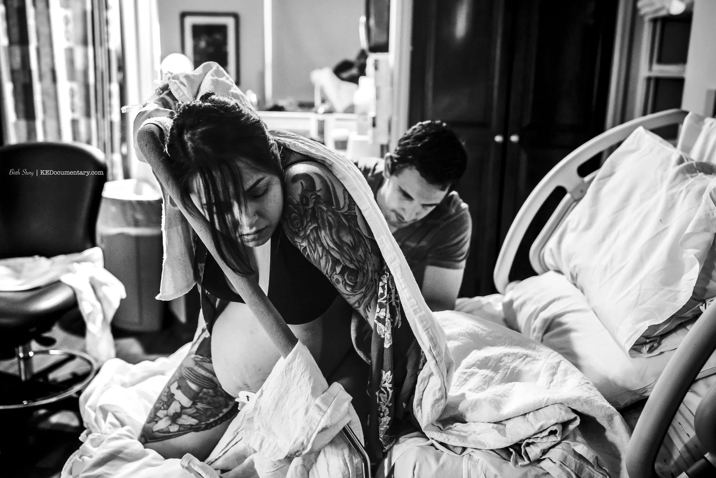 VBAC with Type One Fort Worth Texas.  Fort Worth Harris Methodist birth photography