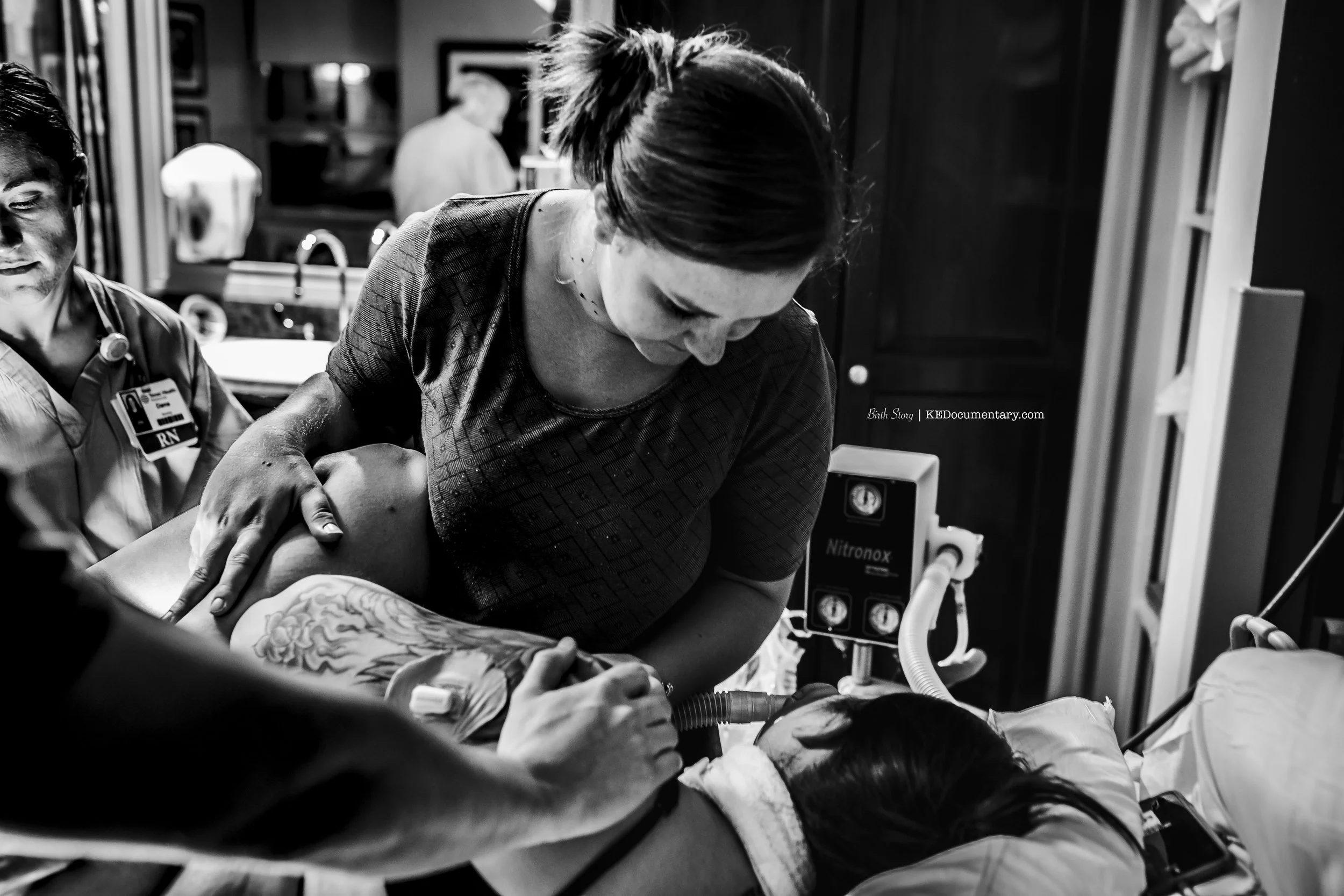 VBAC with Type One Fort Worth Texas.  Fort Worth Harris Methodist birth photography