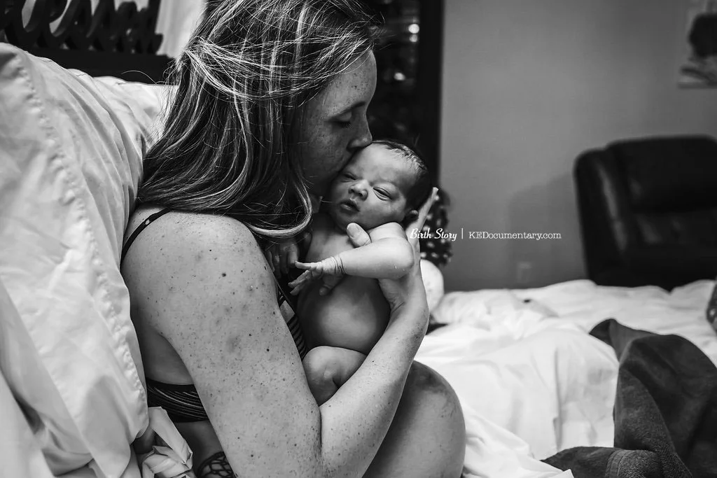 Postpartum mom and baby