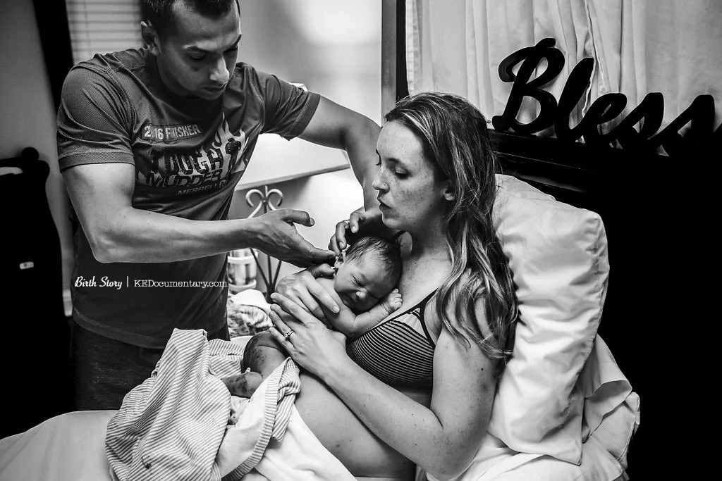 Hello Baby - Chiropractic Care - Newborn Exam - Dallas Birth Photographer