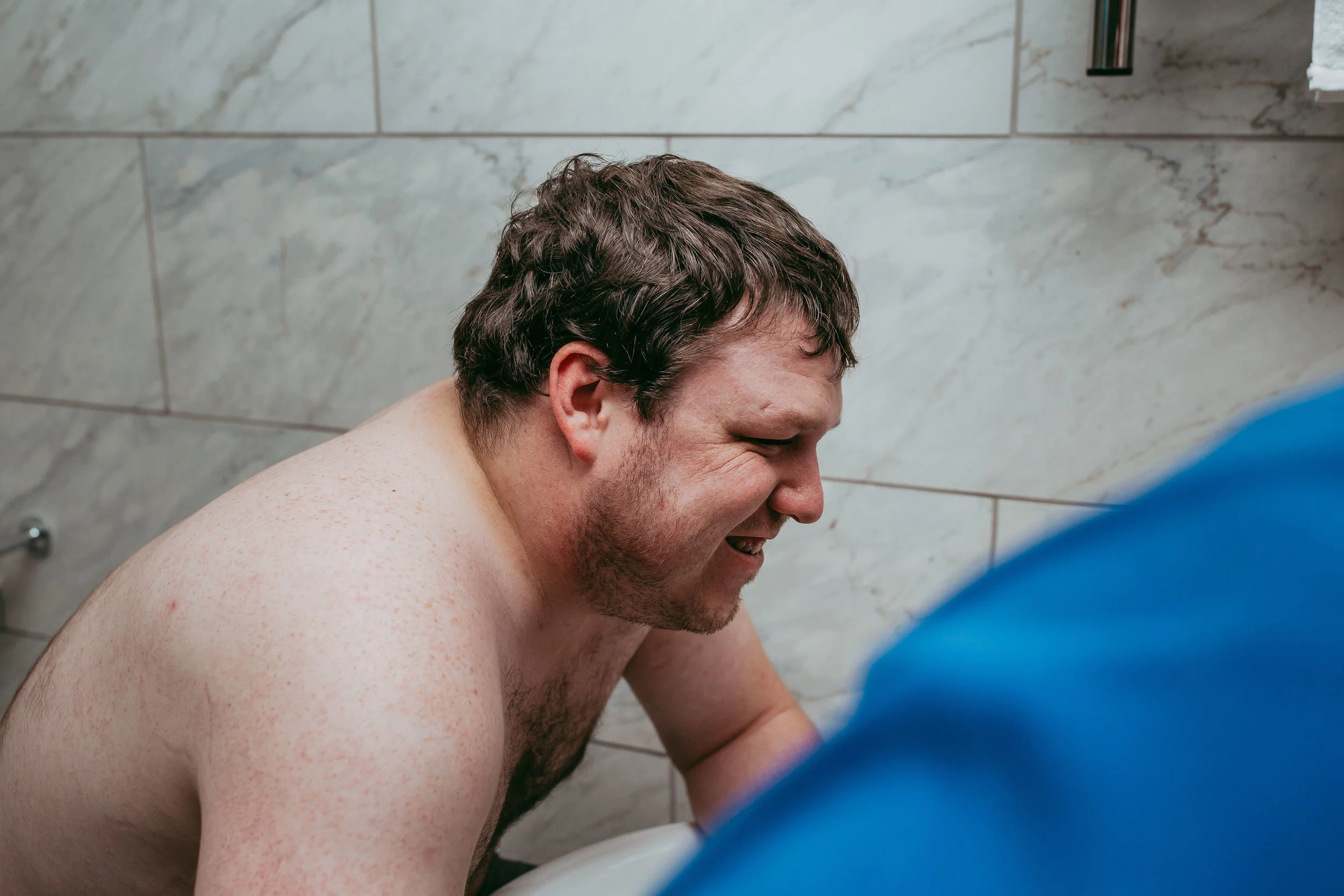 One happy dad at the birth of his child
