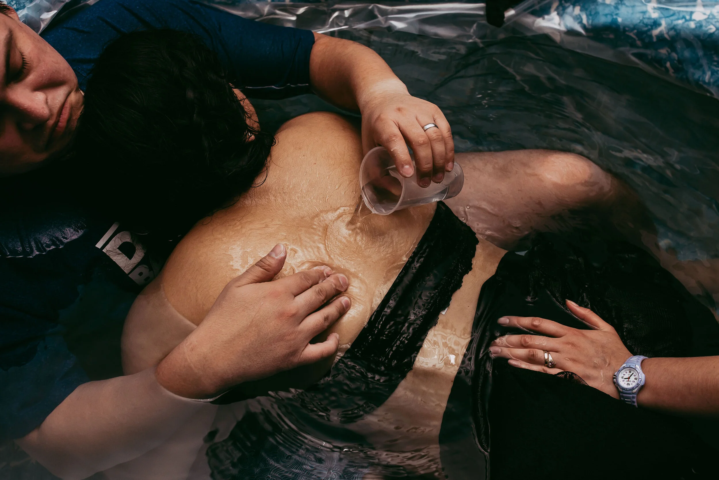 Water to help during labor