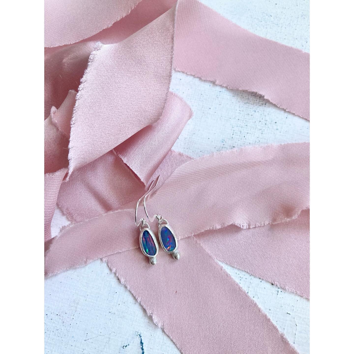 Custom Australian opal earrings. Small, cute, simple 💕