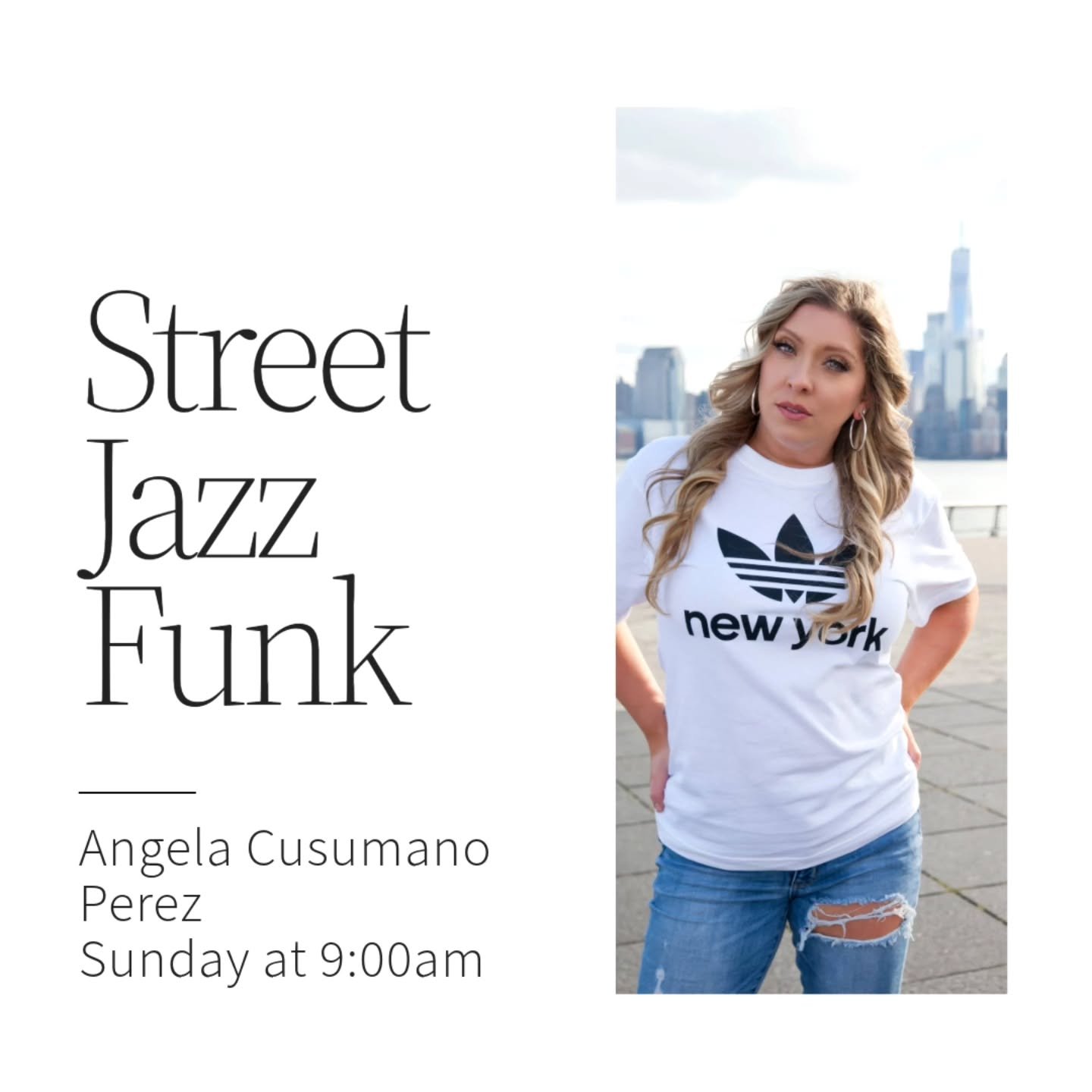 Angie Perez brings her choreography and artistry to this class that consists of breaking down the elements of Hip-Hop within choreography. The styles incorporated are popping, locking, waving, breaking, and gliding. The class starts off with a guided