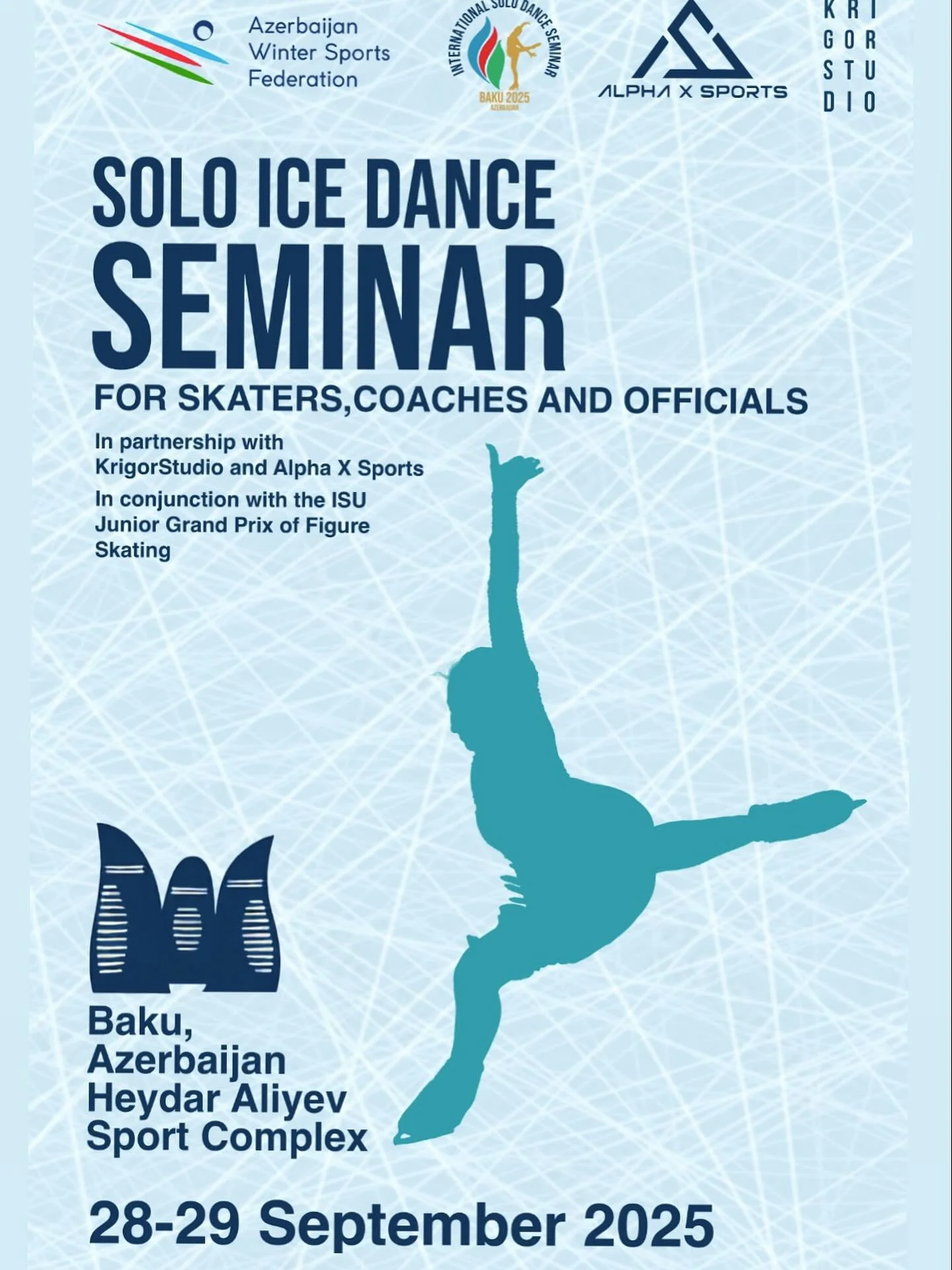 Are you ready to skate with us in Baku, Azerbaijan?! Last call for registration!
Link in bio #internationalsoloicedance #solodance #icedance #azerbijan #jgpfigure