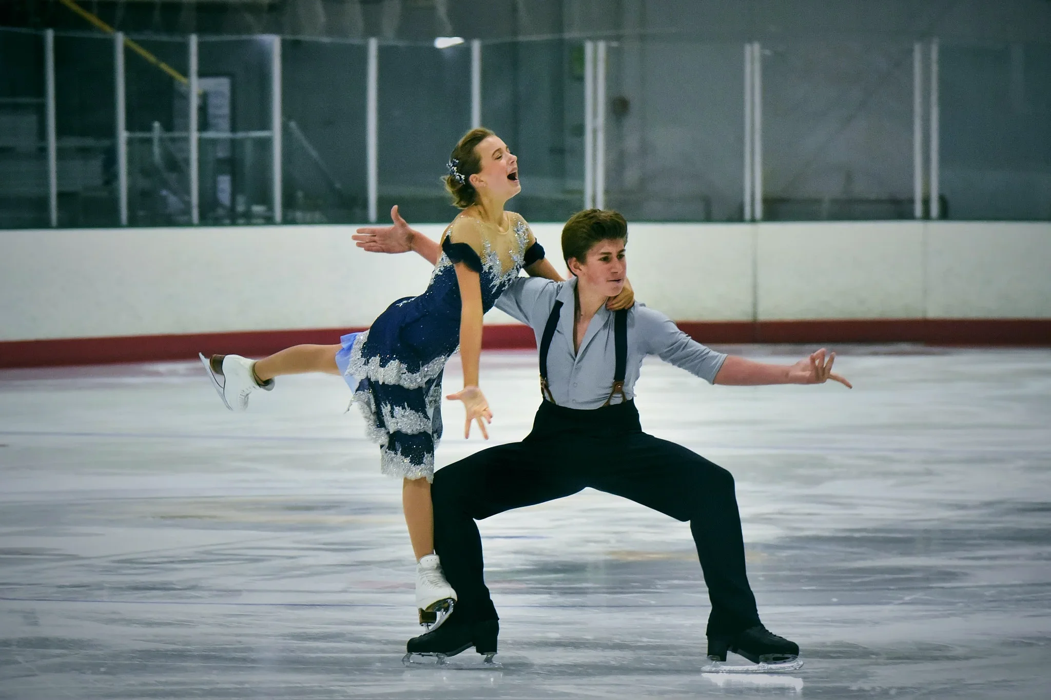 Elite competitive figure skater training at Krigor Studio, NJ