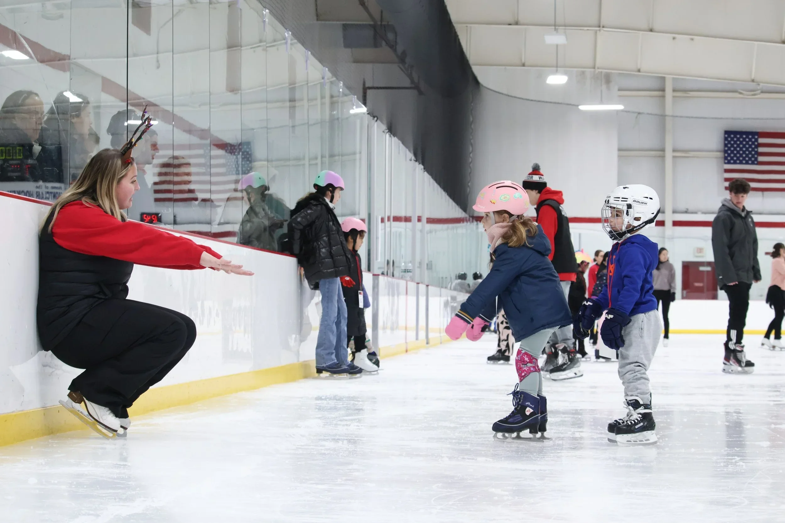 Young child learning to figure skate at Krigor Studio in NJ