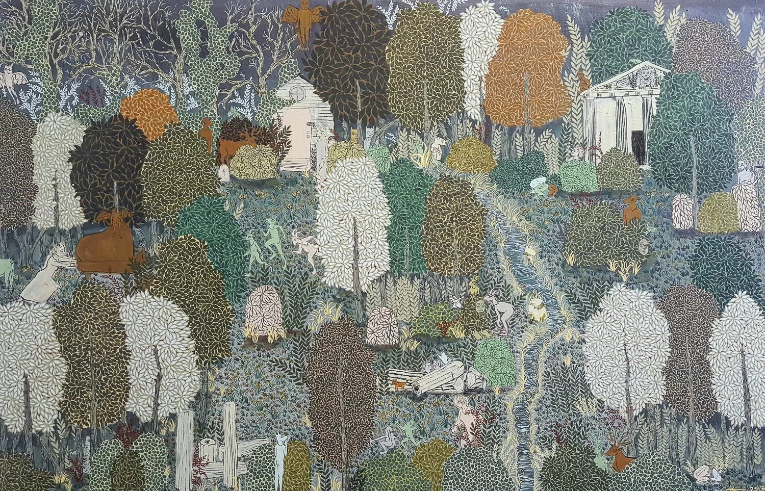 Nana Johns . Polymer paint on panel. 40"H x 60"W.