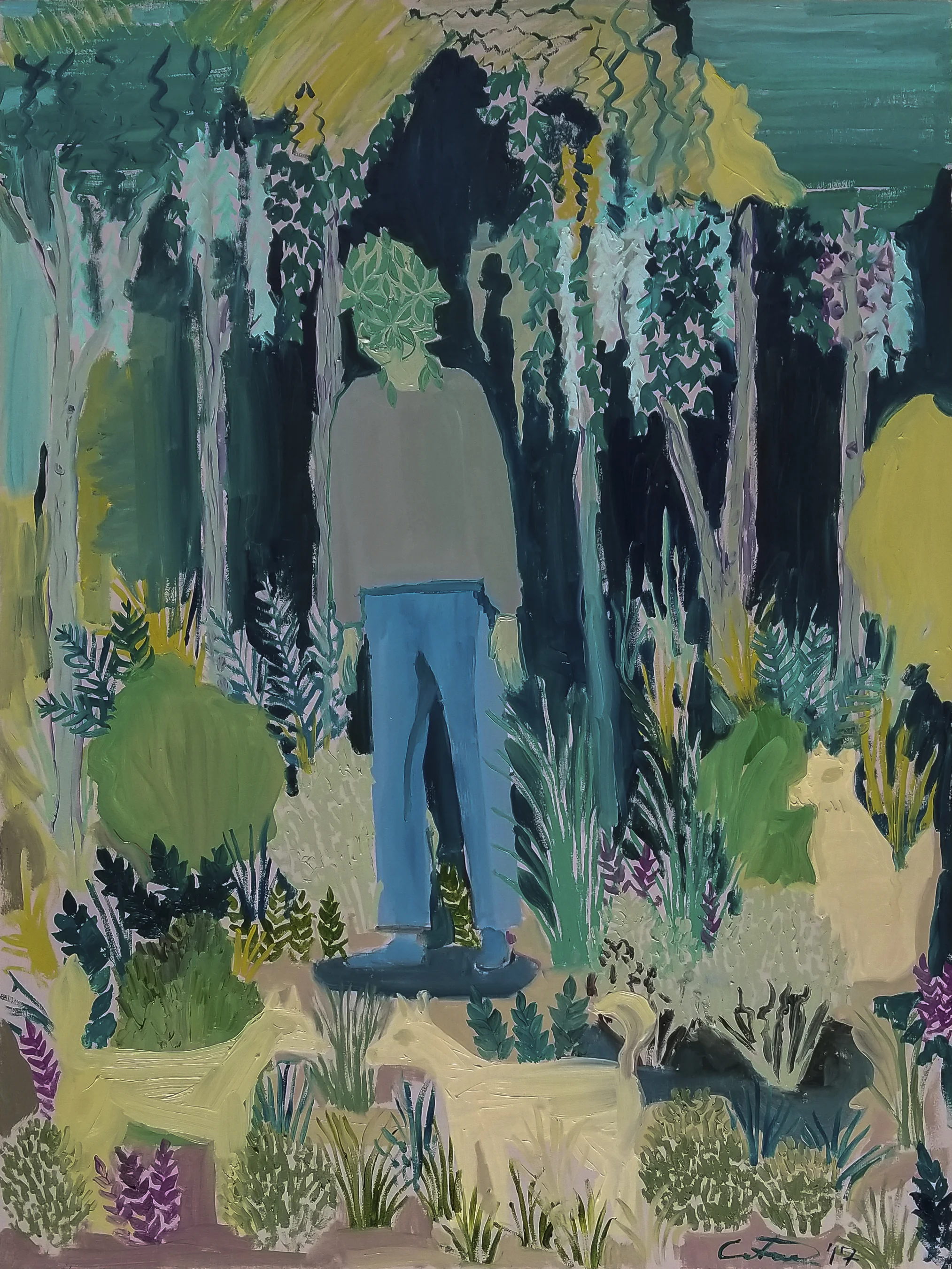 Undercover. 24"H x 18"W. Oil on panel.
