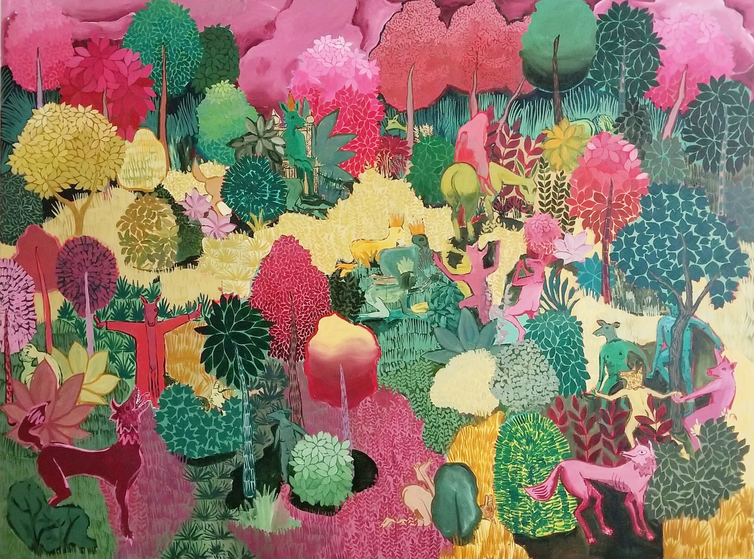 Feast of the Ass . 72”H x 96”W. Acrylic on canvas.