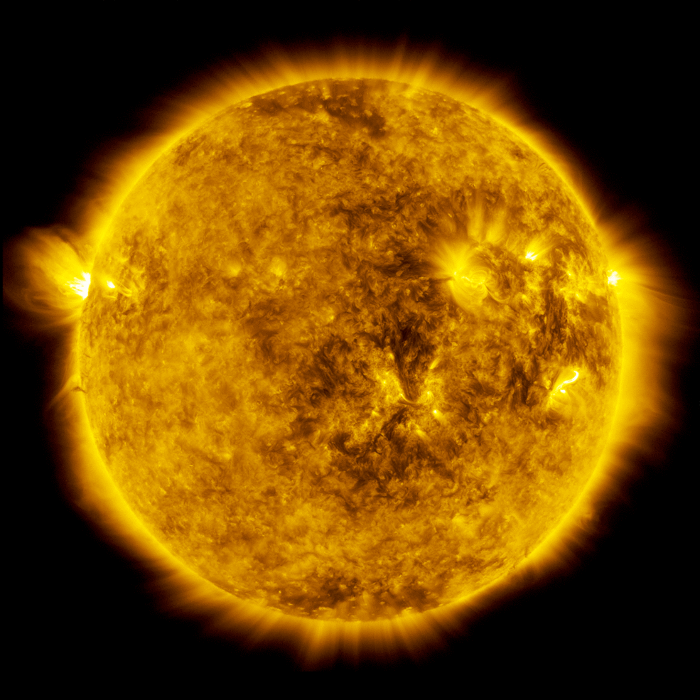 On May 25, 2017, NASA’s Solar Dynamics Observatory, or SDO, experienced a partial solar eclipse in space when it observed the moon passing in front of the sun. The lunar transit lasted about an hour, between 2:24 and 3:17 p.m. EDT, with the moon covering about 89 percent of the sun at the peak of its journey across the face of the sun. Credits: NASA’s Goddard Space Flight Center/SDO/Joy Ng, producer
