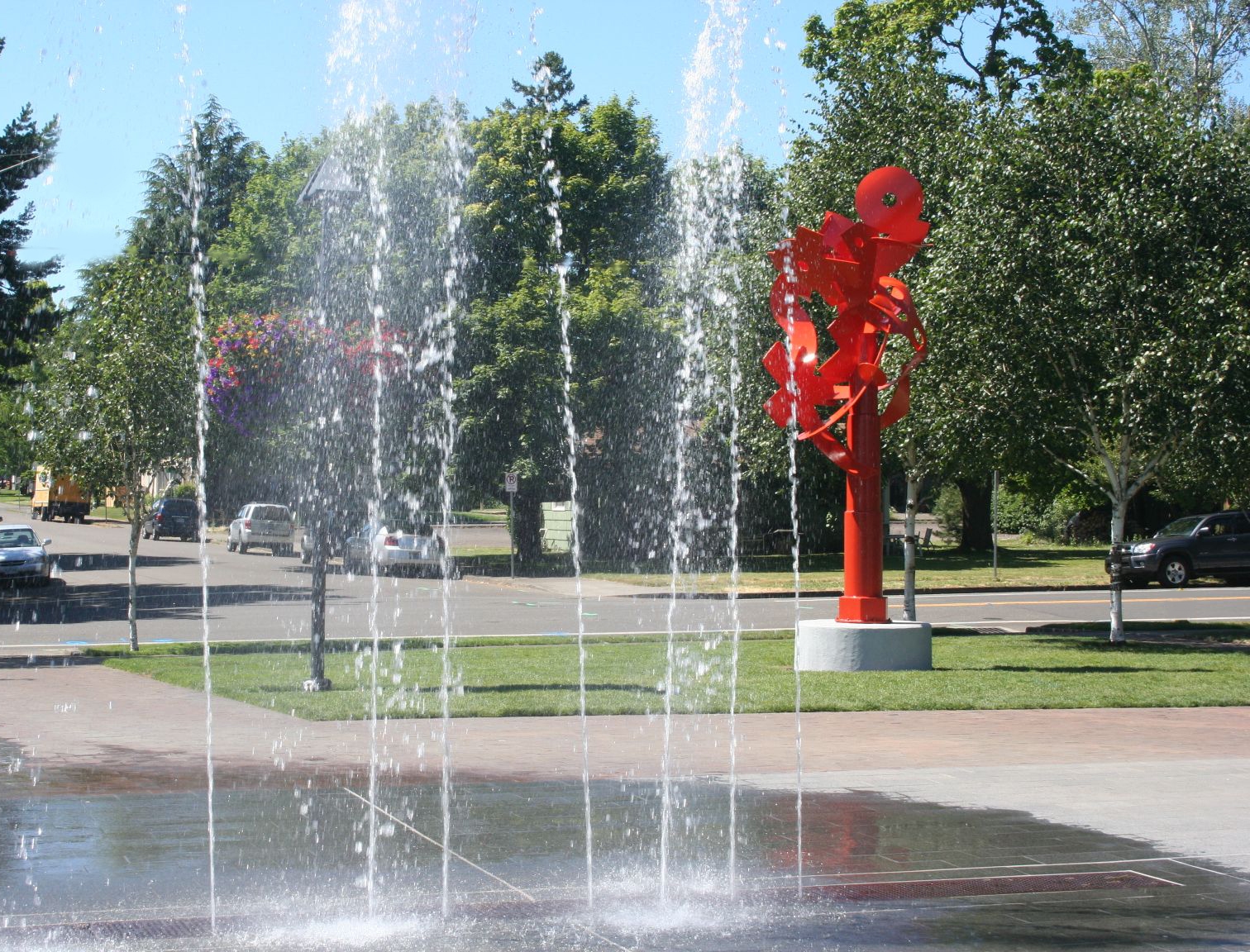 The Singing Sky 18' x 7' x 7' aluminum, Imron paint City Park, City of Beaverton, OR