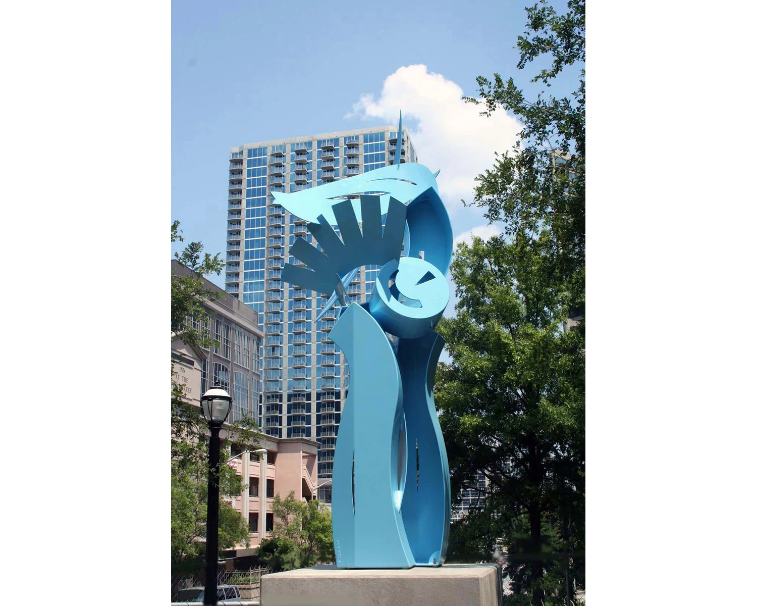The River Sings 15' x 6' x 5' aluminum, Imron paint City of Atlanta, GA