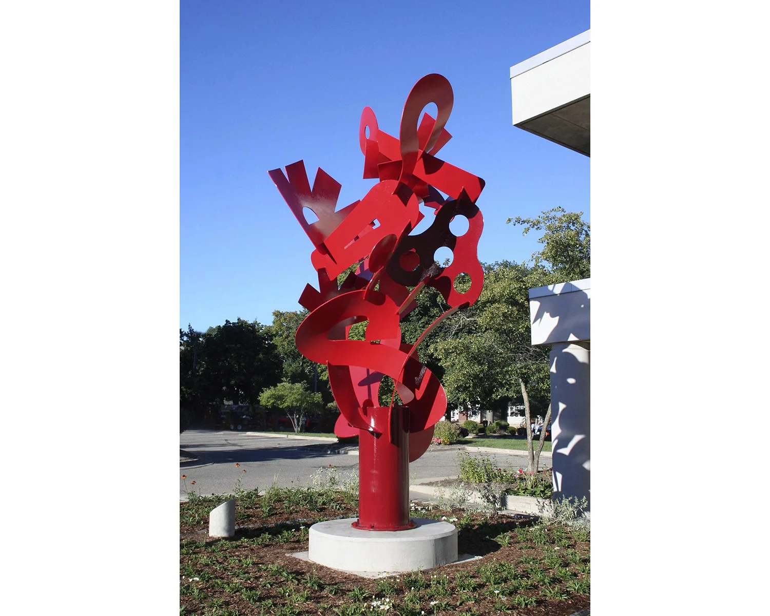 Raising Harmony 15' x 7' x 7' aluminum, Imron paint City of East Lansing, MI