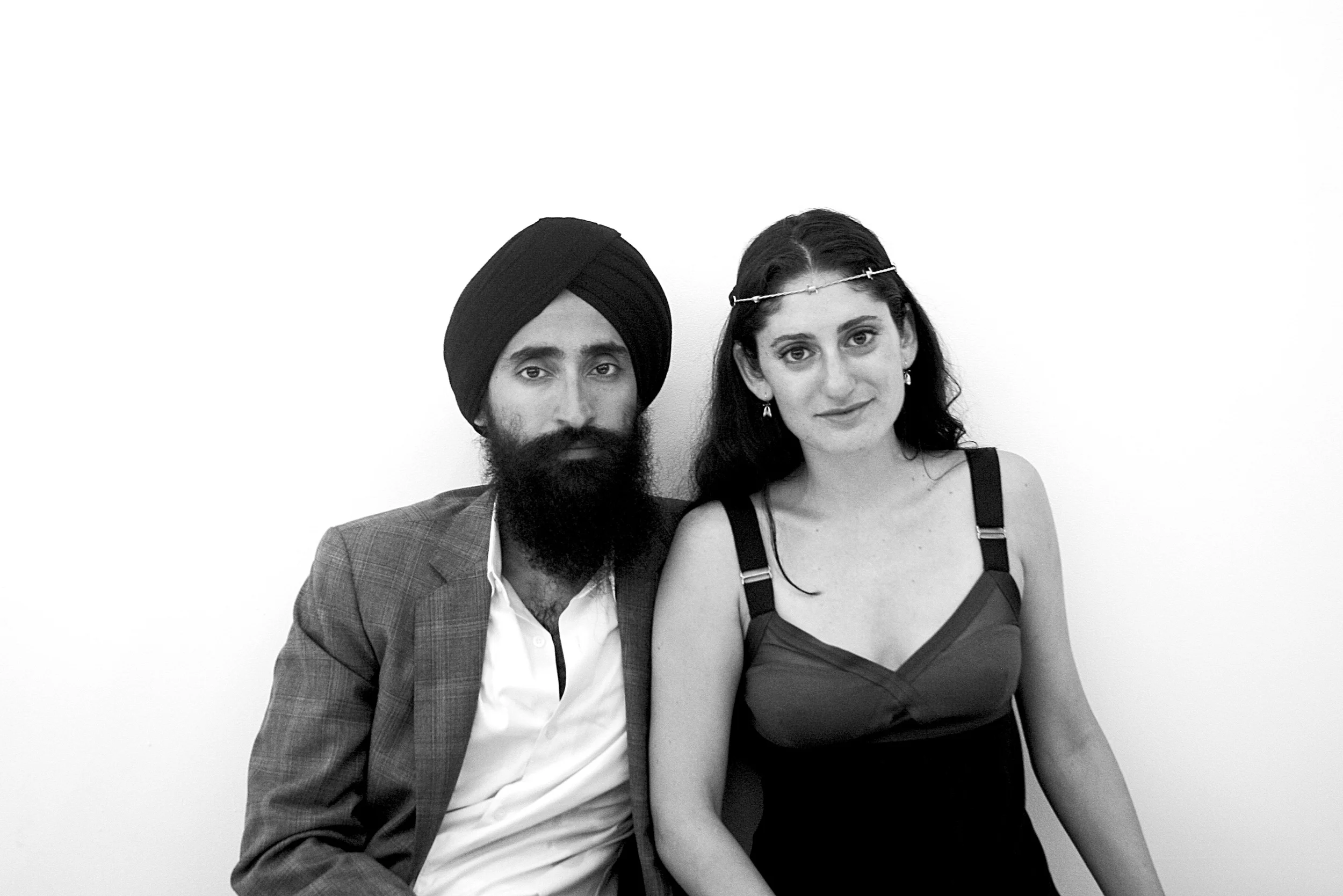 Designer and actor Waris Ahluwalia with designer and filmmaker Arden Wohl.