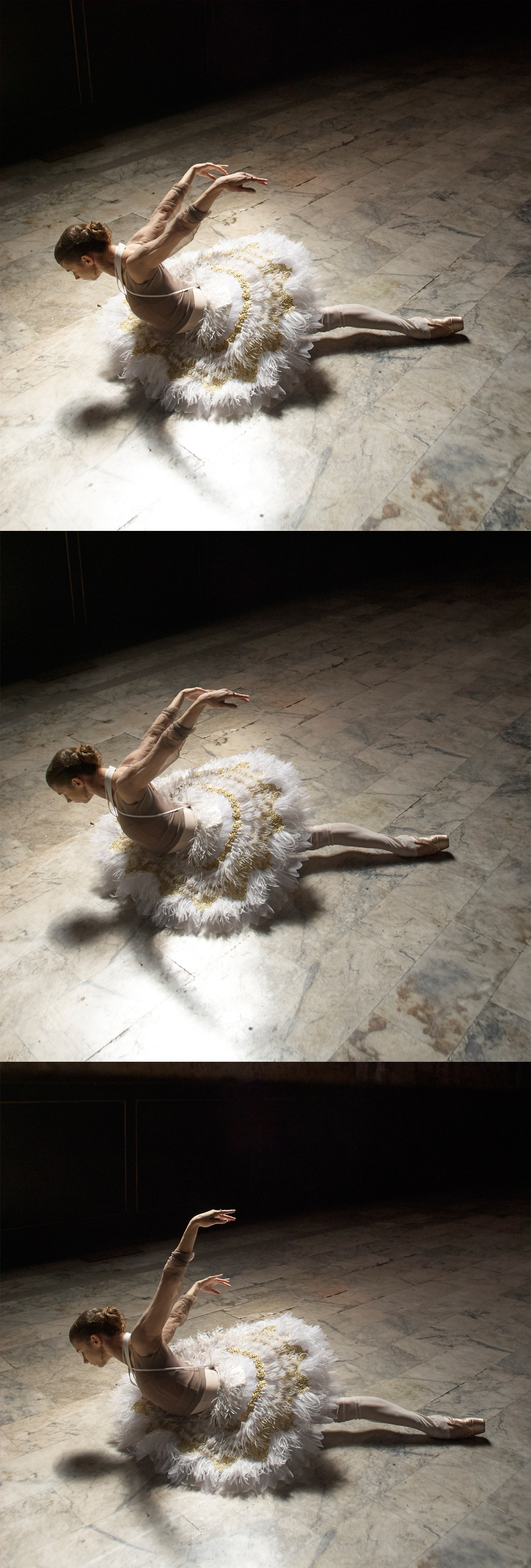 Tutu by Xinya Yang, BFA Fashion Design. Leotard and Pointe Shoes, model's own. All stockings, stylist's own. 