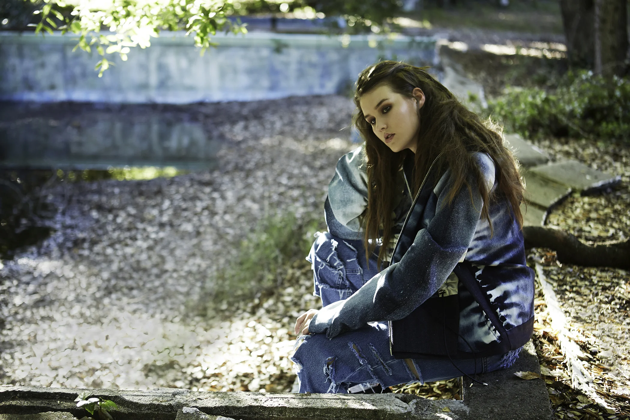 Jacket by Xiaowei Liu, MFA Fashion Design. Denim Pants, stylist's own. 