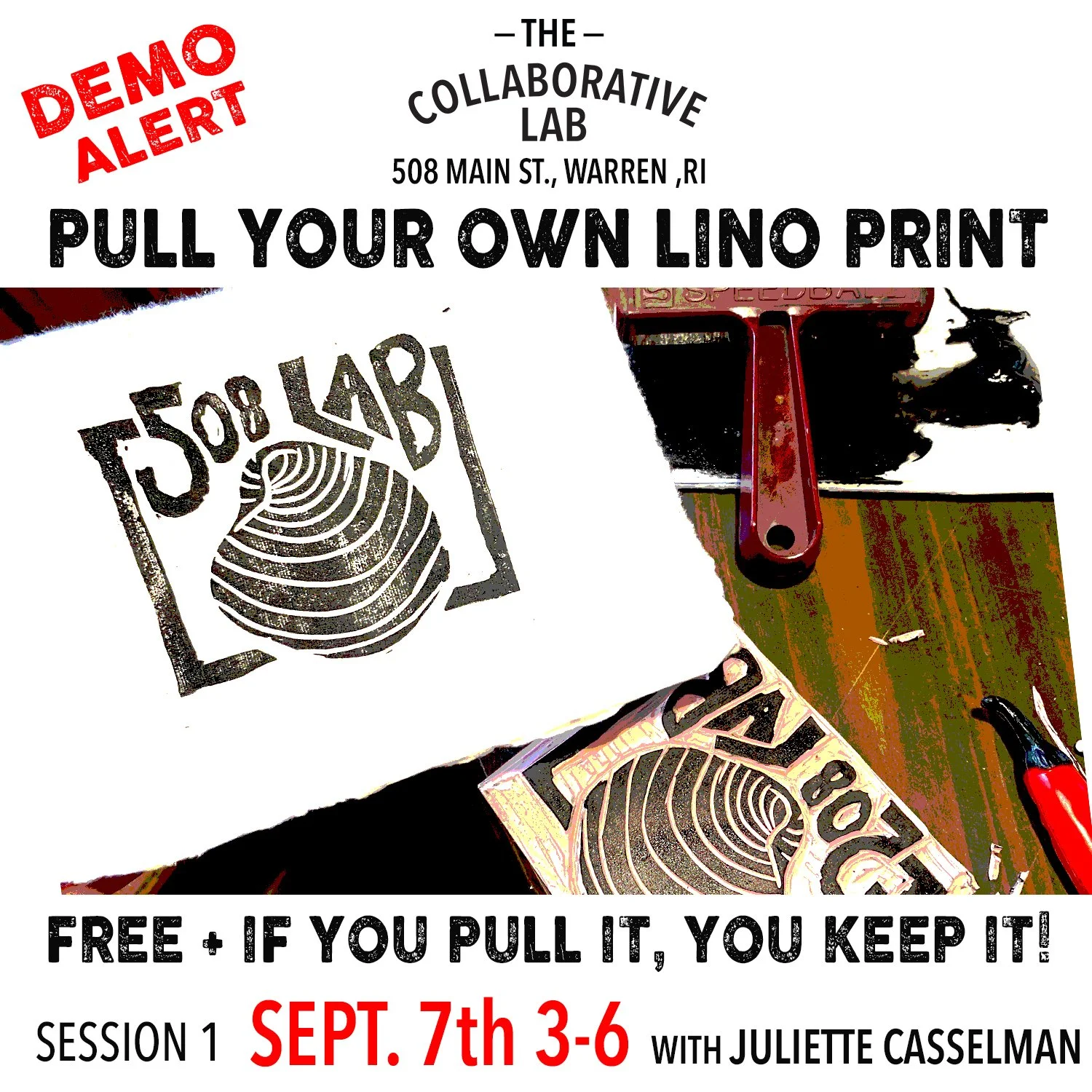 Lino Cut Print Demo #1