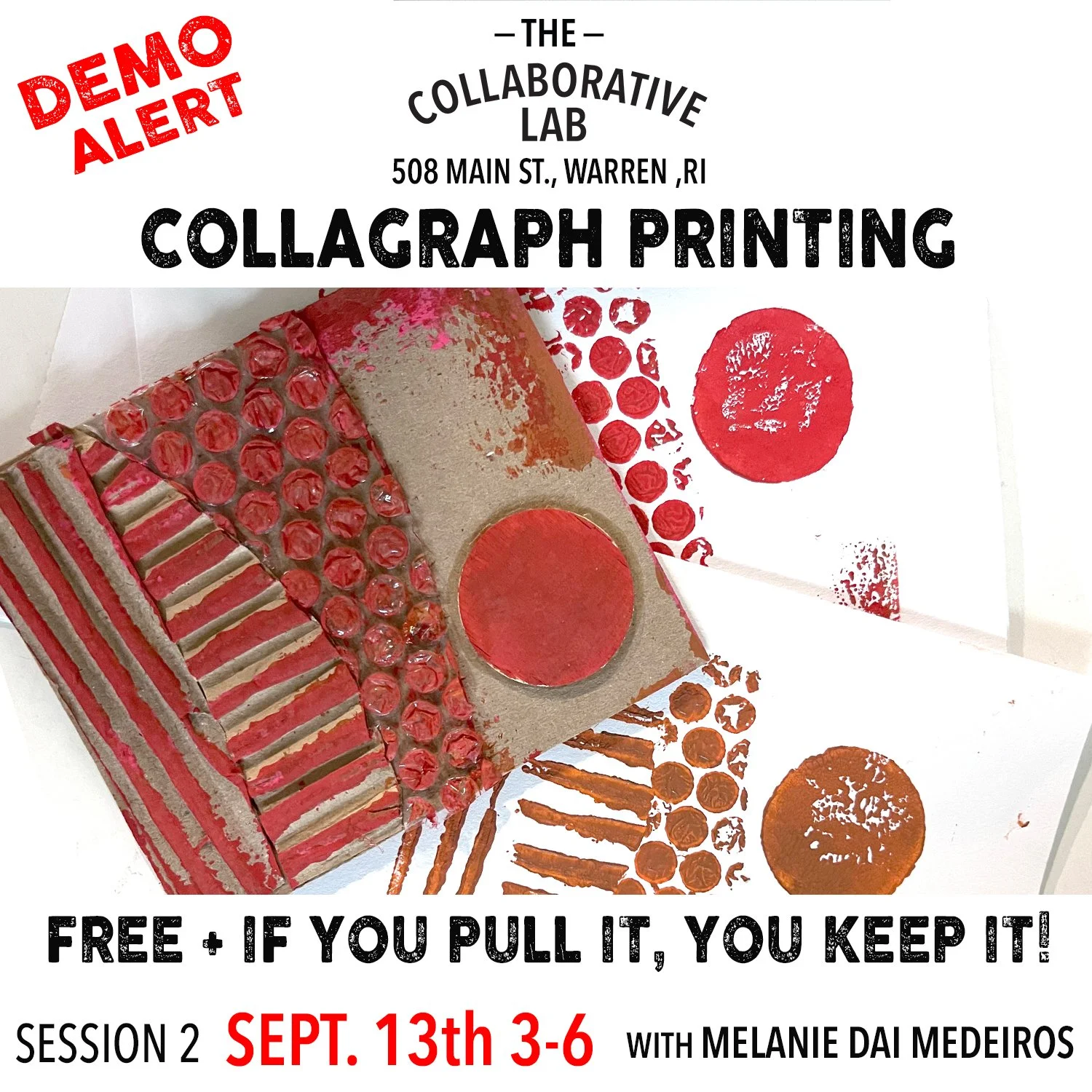 Collagraph printing Demo