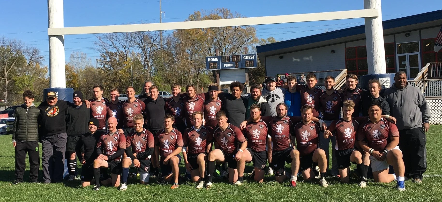 The Ducks after their 24-24 tie in Des Moines on Oct. 28.