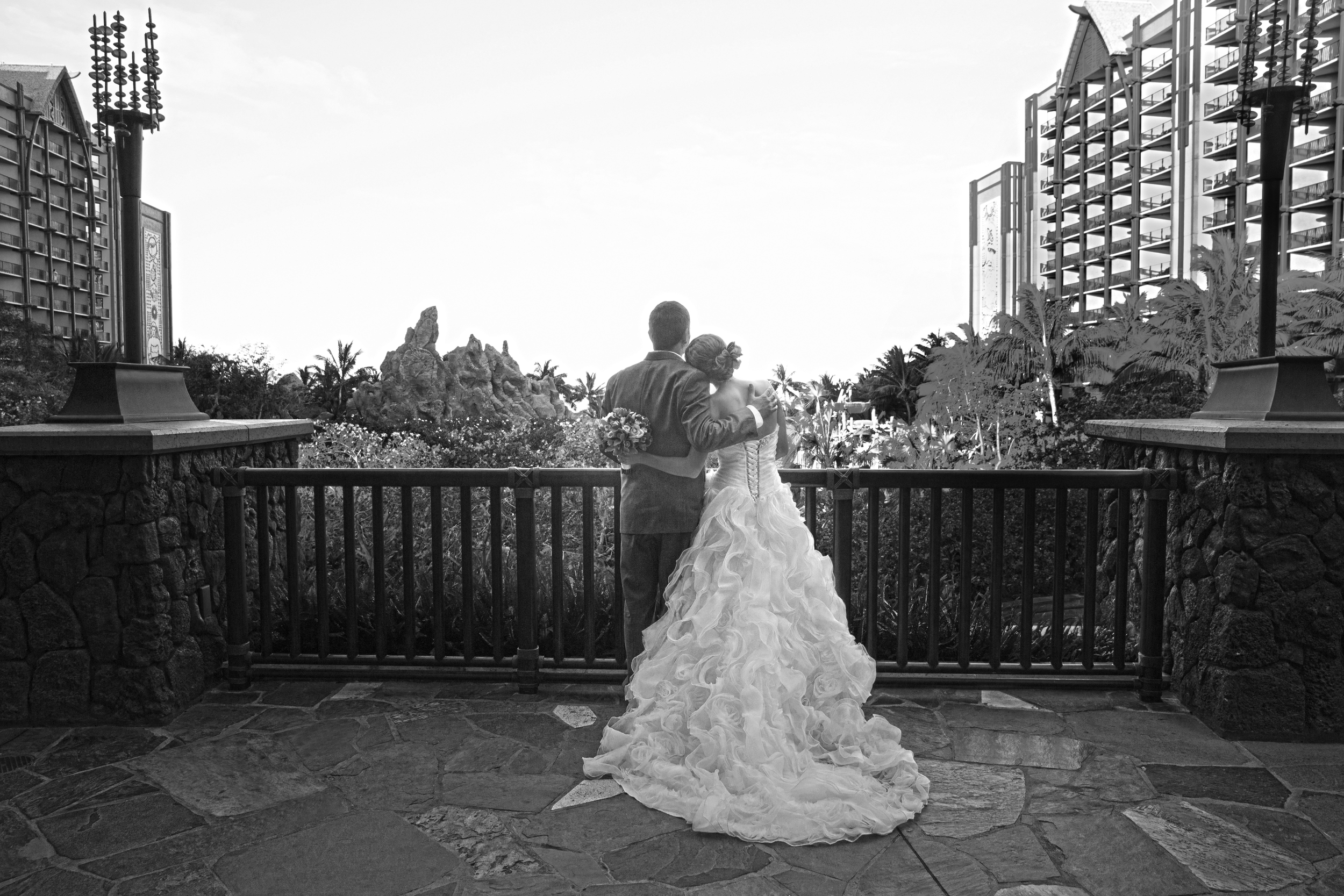 " Bianca Photography does amazing work! I had the privilege to see Grant Gomes work at my best friend's wedding a year before we had ours at Aulani . Bianca was our photographer for our wedding and for wedding portraits the morning after and she was so fun to work with! She totally got into our goofy groove and we got a great mix of beautiful, fun, traditional, classy, and silly photographs! She was super easy to work with and made me and my husband very relaxed and confident in taking the photos. She also corralled our guests very quickly so that we got the most out of our photography time... something I really appreciated!" Location: Aulani, A Disney Resort & Spa