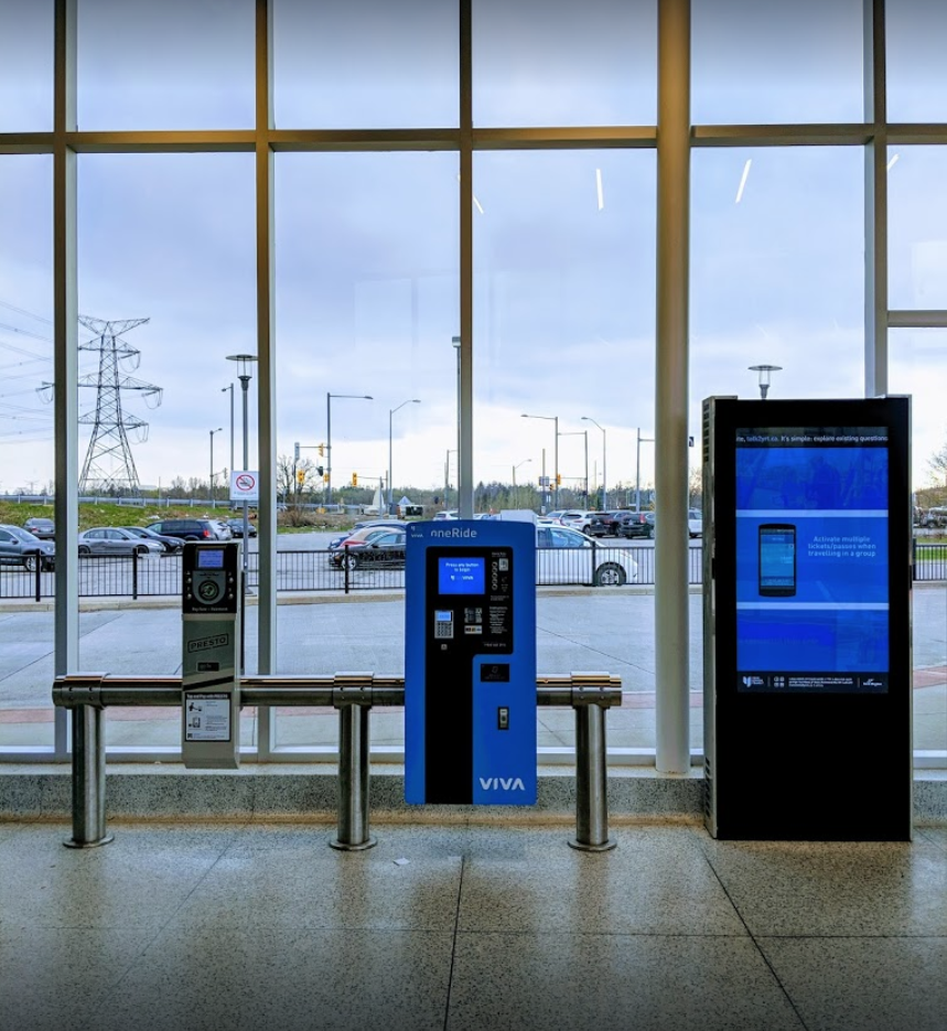 Interior of YRT Bus Terminal 