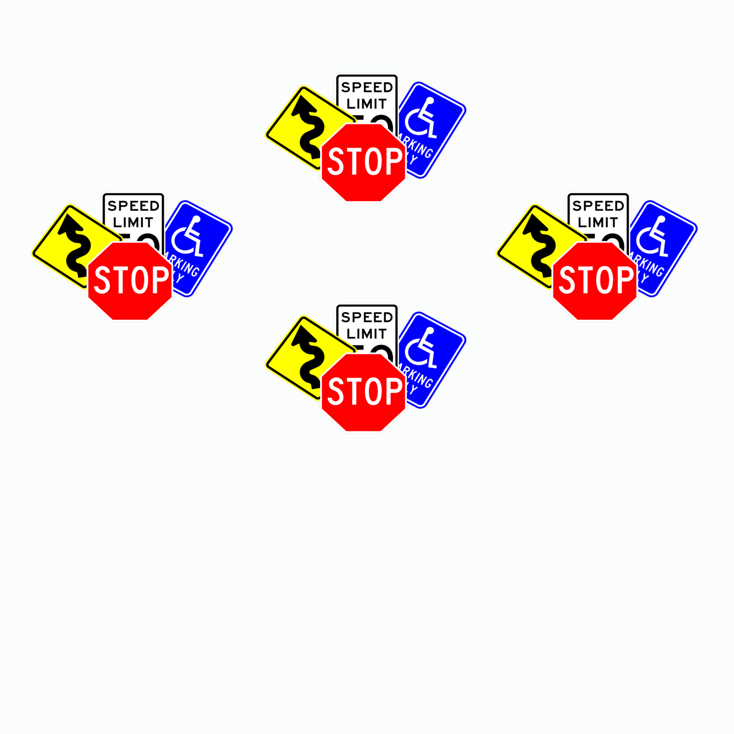 Temporary Stop Sign (R1-1) - In-street Crosswalk Signs