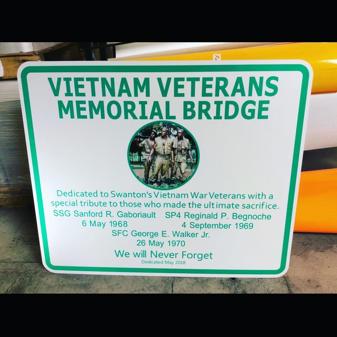 Perma-Line Memorial Veteran Sign #signage #customsigns