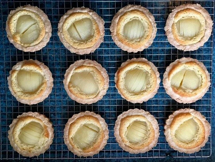   Pear Almond Tartlets  